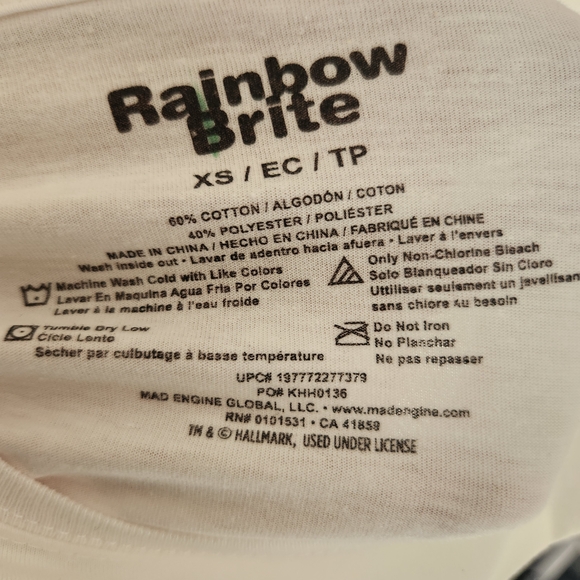 Rainbow Brite White Short Sleeve Tee - Picture 3 of 3